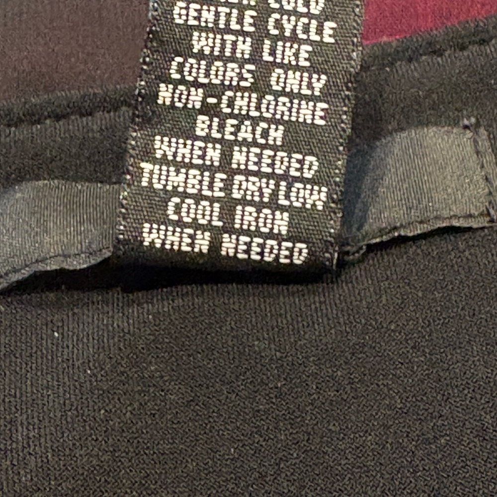 Alfani Burgundy & Black Floral Overlay Blouse Size M BI3 - Picture 5 of 5